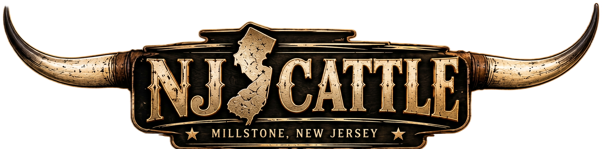 NJ Cattle longhorn logo, Millstone New Jersey